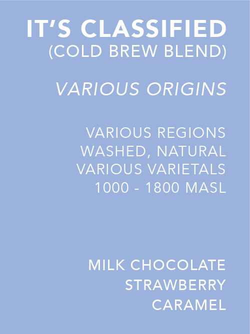 It's Classified (Cold Brew) - Docent Coffee